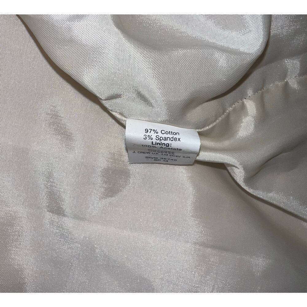 J Crew Ivory Cotton Dress, lined & has pockets! Brand NEW! Size 10 NWT $108 - Picture 6 of 9
